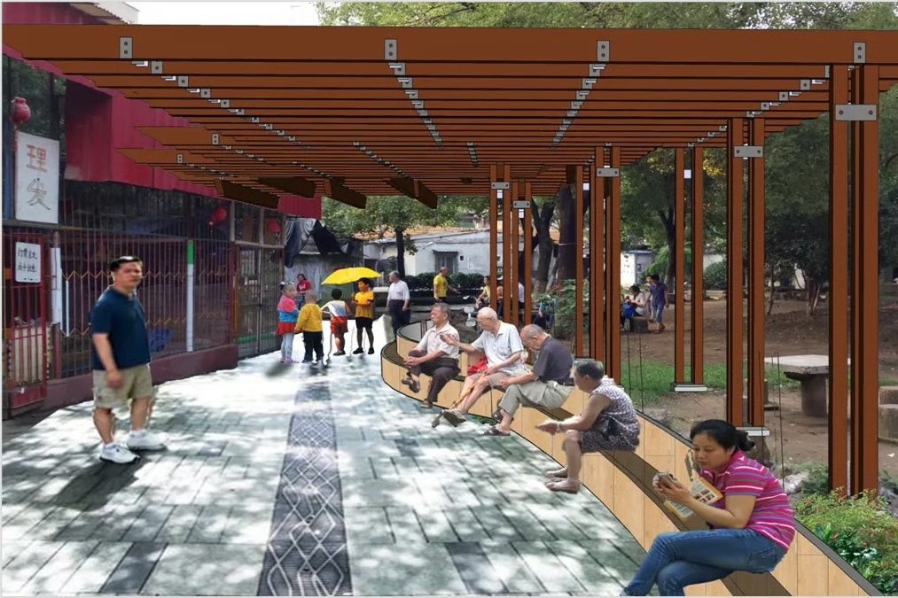 Designed Erqiao Community Park, with the added shelter, residents can enjoy more comfort