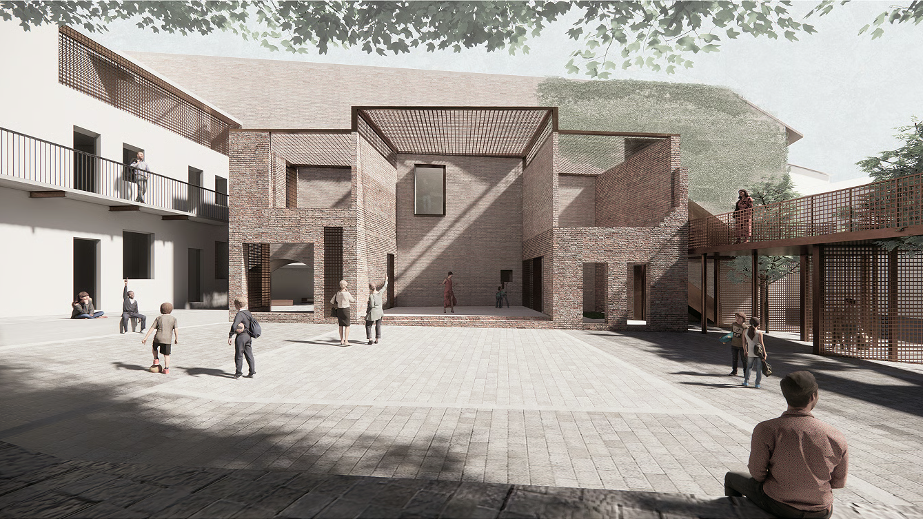 Design of the large courtyard