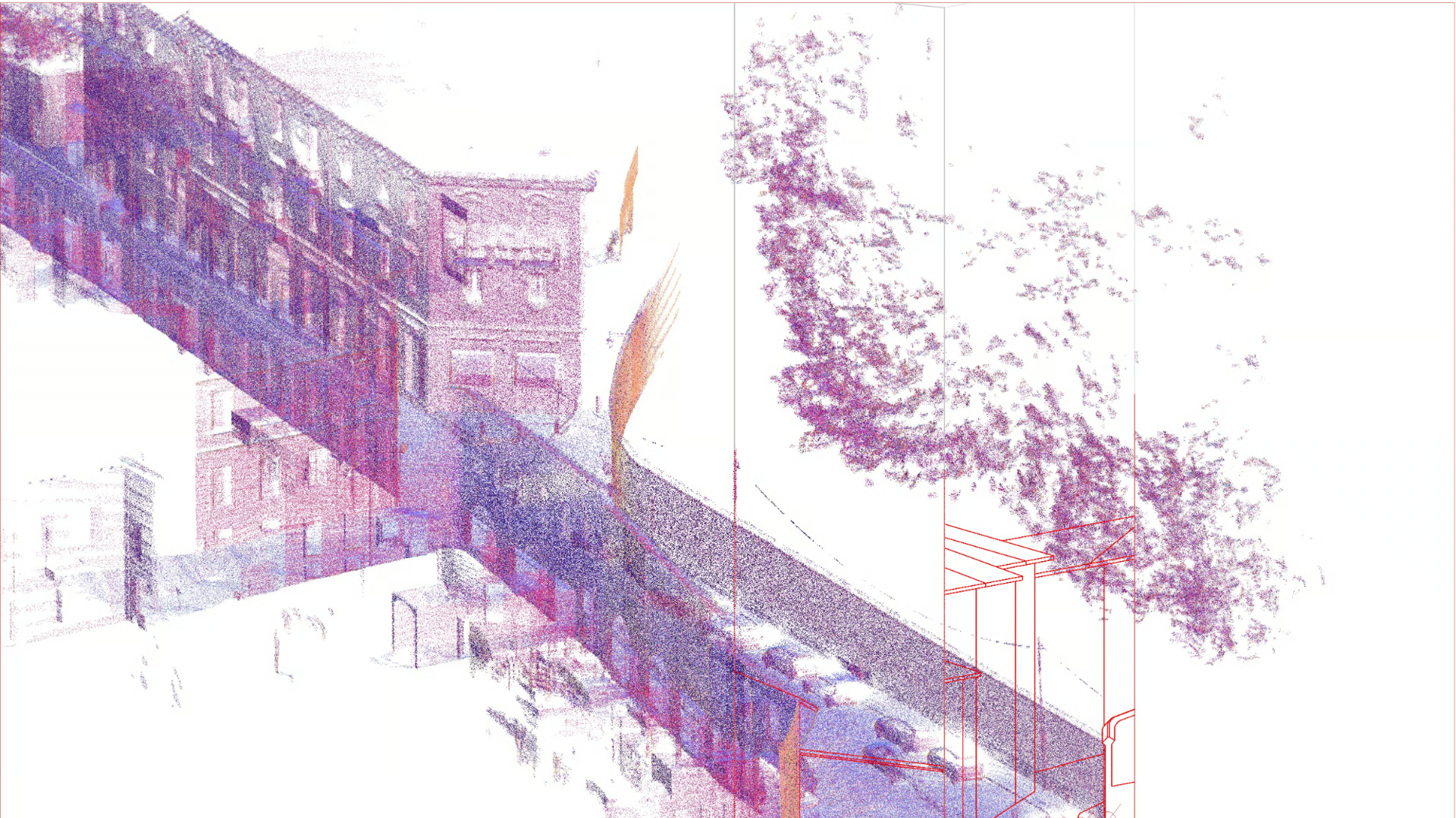 Example of the point cloud survey