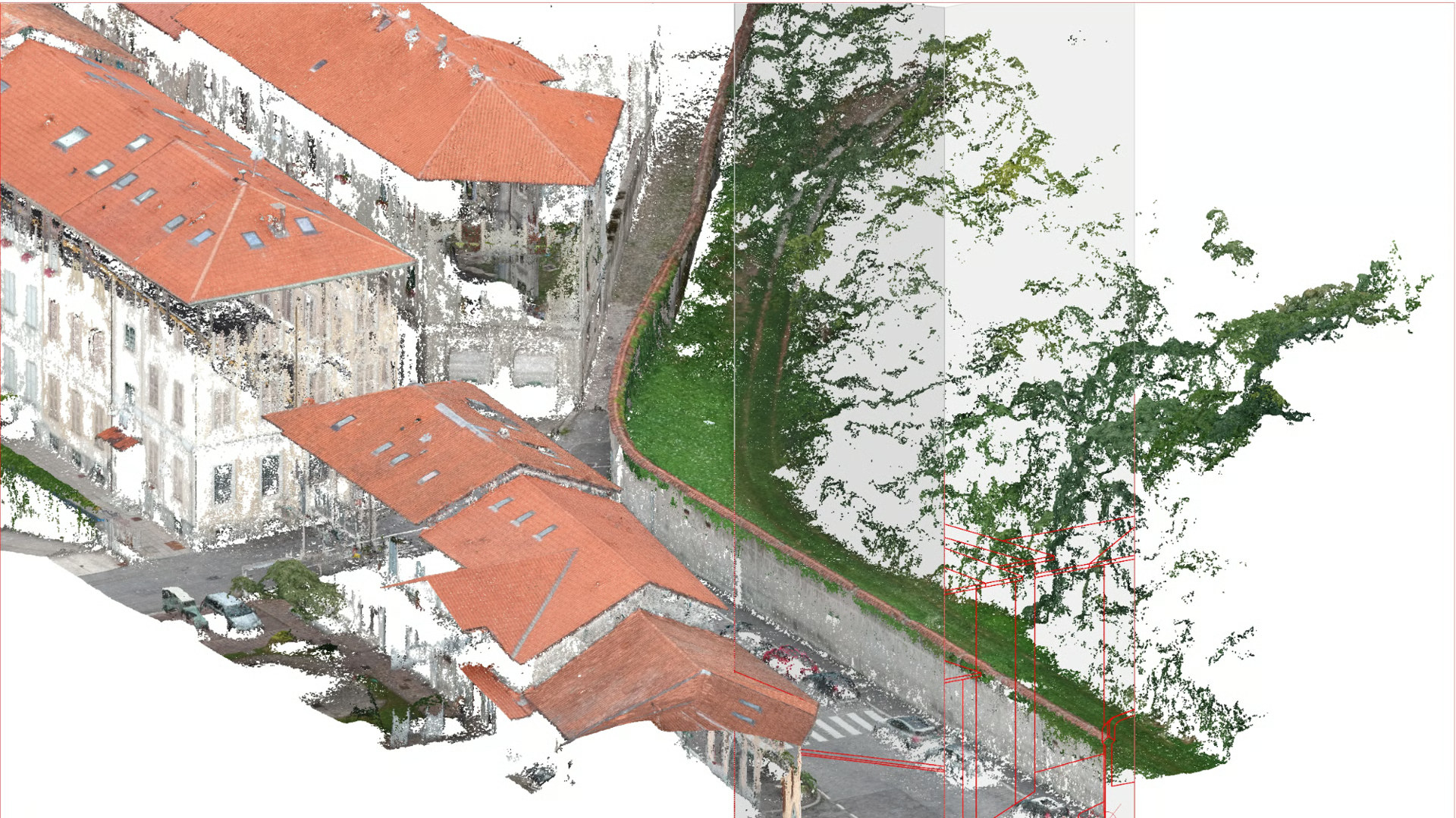 Example of the point cloud survey