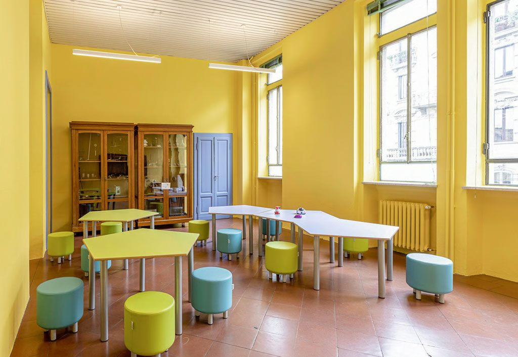 Another classroom opened and connected to the shared learning zone, photo by Erich Invernizzi