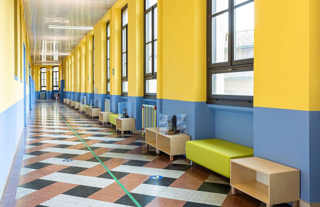 Refurbished corridor, photo by Erich Invernizzi
