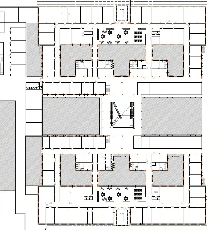 Building D, ground floor, redevelopment plan