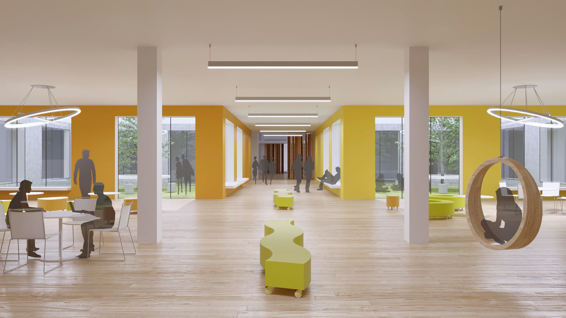 ‘Open classrooms’ in Building F