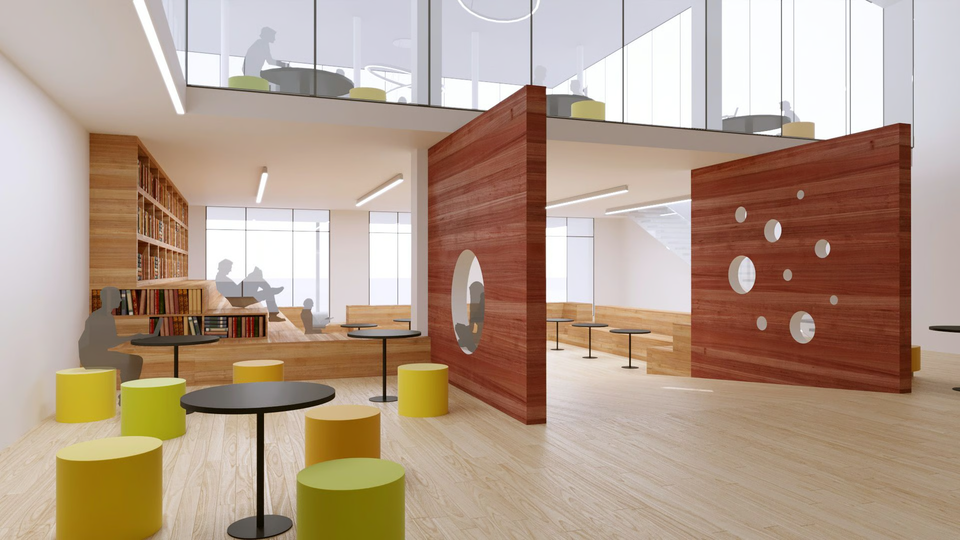 ‘Open classrooms’ in Building F