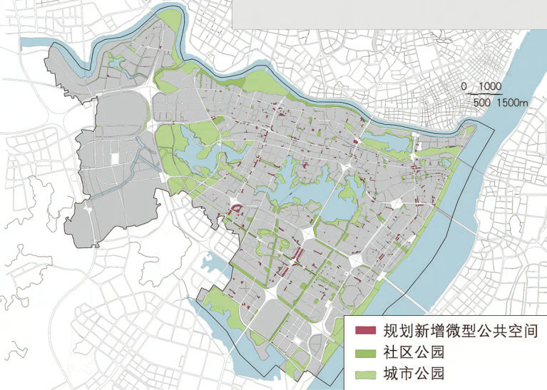Distribution of miniature public spaces in Hanyang