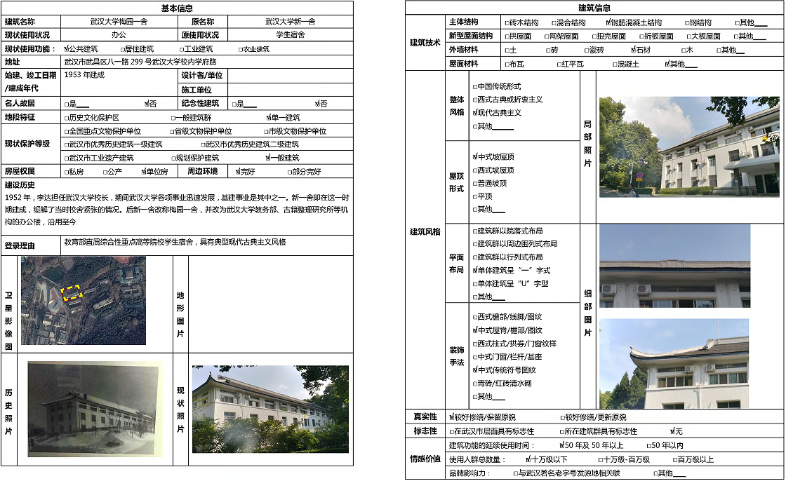 Survey of modern heritage between 1949-1978 in Wuchang District, Wuhan